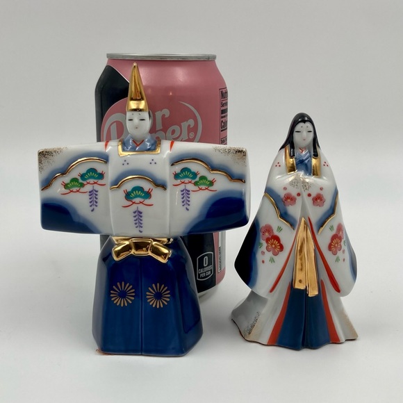 Japanese Porcelain Hina Doll Prince & Princess / Emperor & Empress Girl's Day - Picture 7 of 7